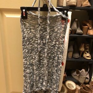 Neck tie backless shirt